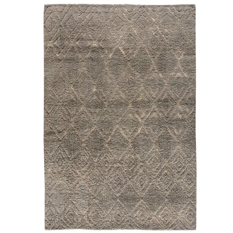 Hand-Knotted Moroccan Stark Rug For Sale at 1stDibs