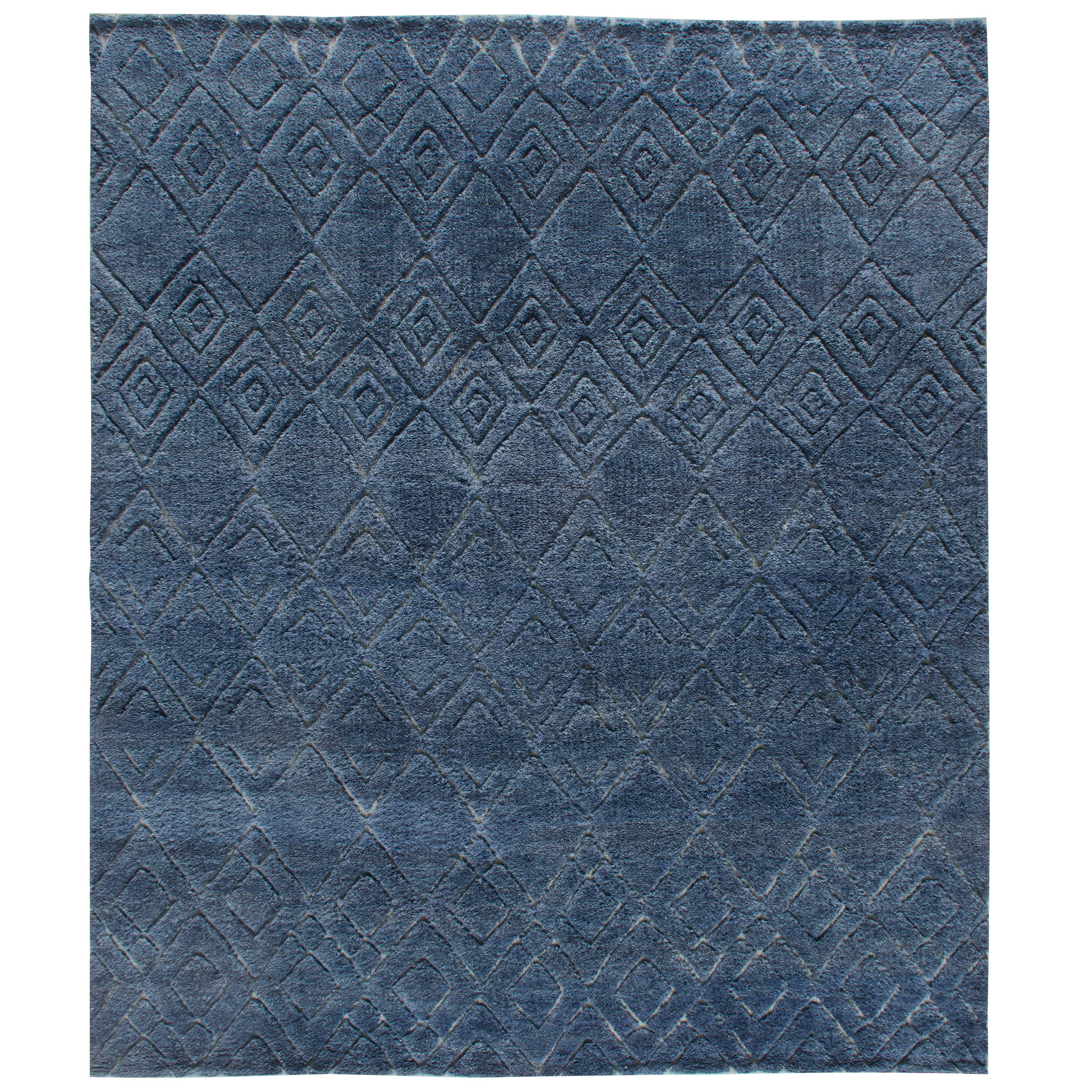Hand-Knotted Moroccan Stark Rug For Sale at 1stDibs