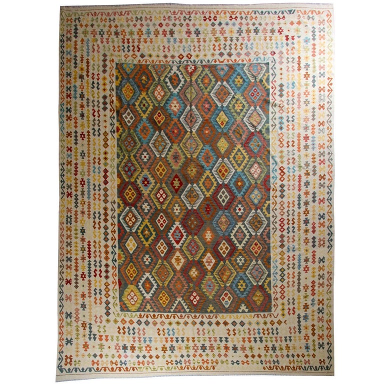 Handmade Afghan Kilim Rugs Flat Weave Floor Traditional Wool Area