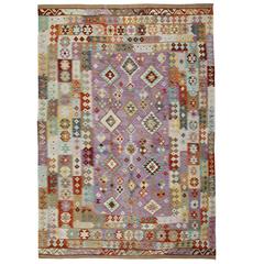 Afghan Kilim Rugs, Light Purple Rug