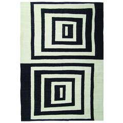Psychedelic Black and White Rug