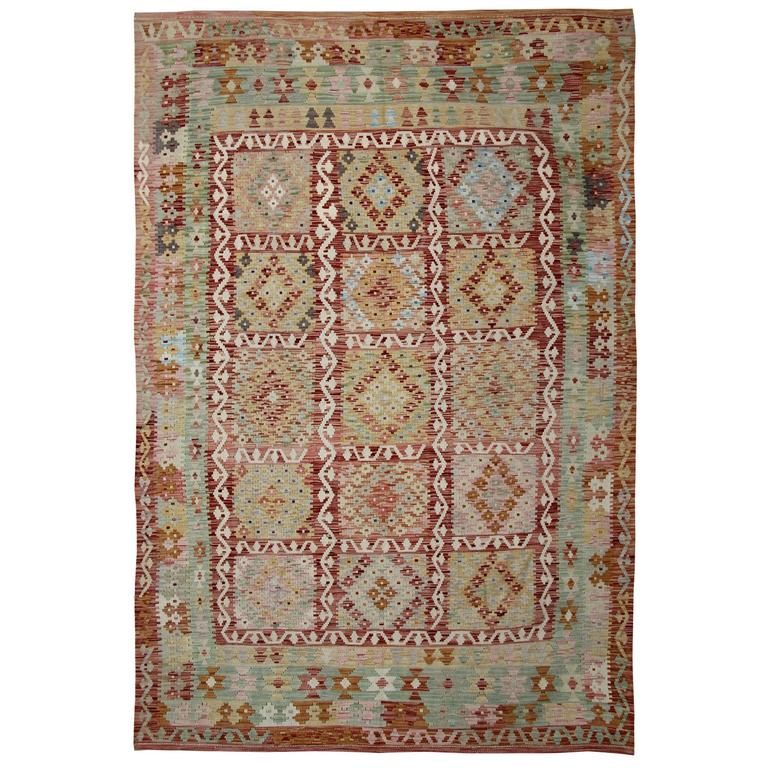 Light Green Kilim Rugs For Sale at 1stdibs