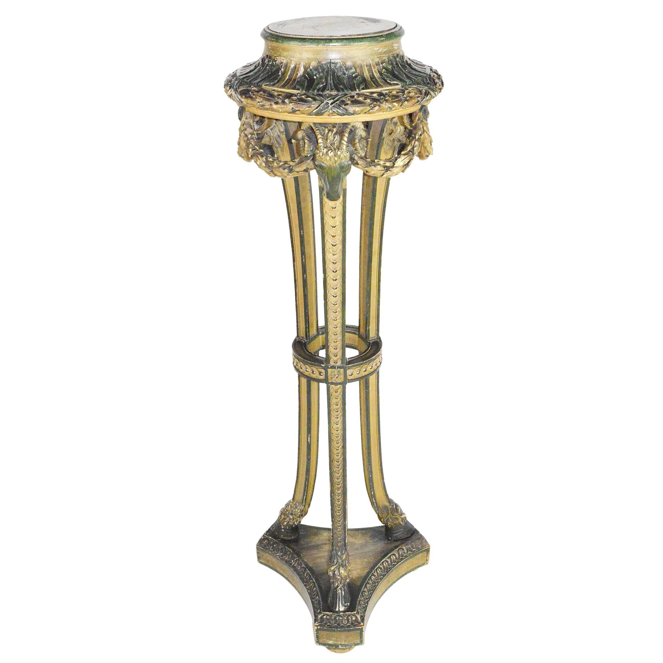  Louis XV Style French Painted Pedestal For Sale