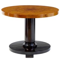 20th Century Art Deco Birch Round Coffee Table