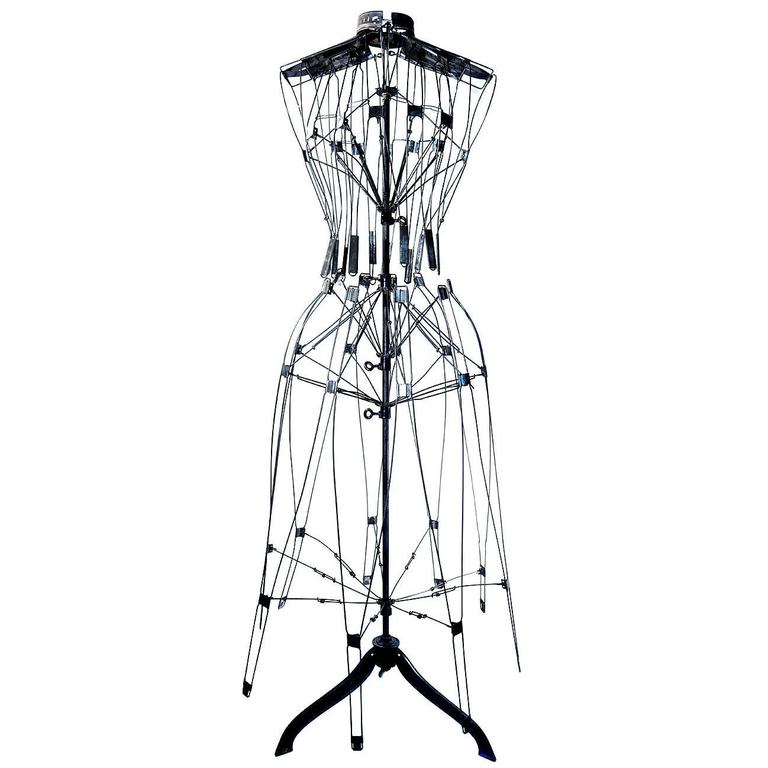 Rare and Complex 1881 Full Body Wire Dress Form at 1stdibs
