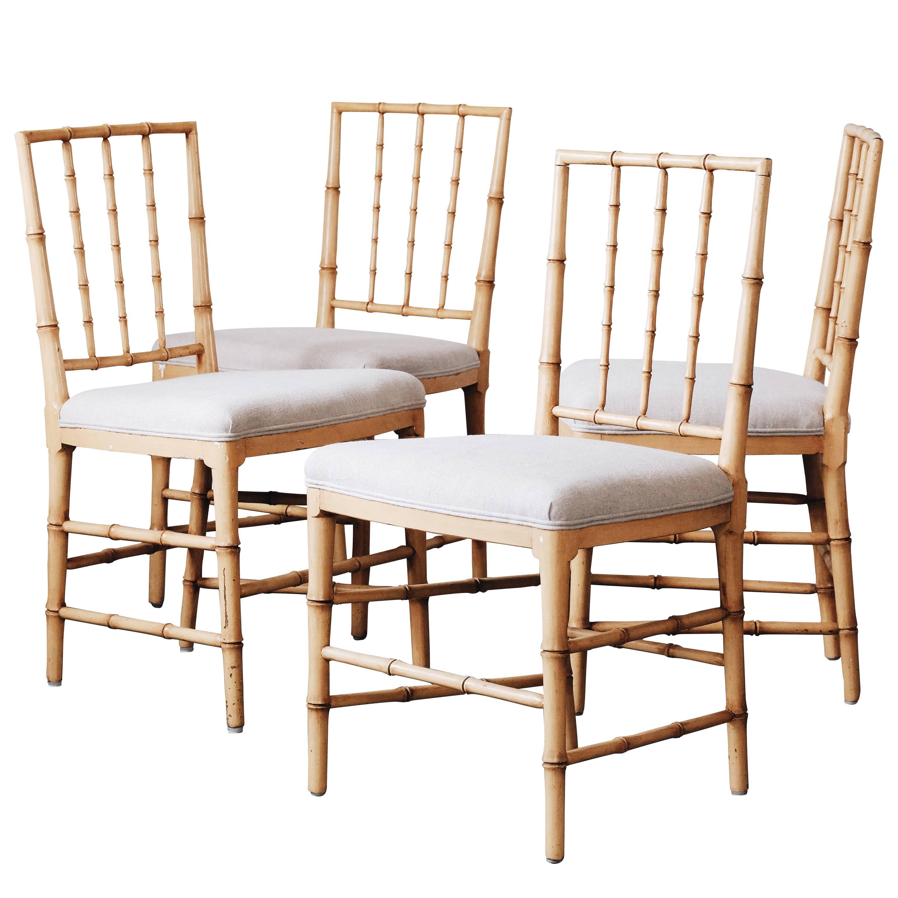 Set of Four 19th Century Gustavian Dinning Chairs