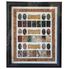 Italian Pietra Dura Sample Panel, Probably Florence, 19th Century 6