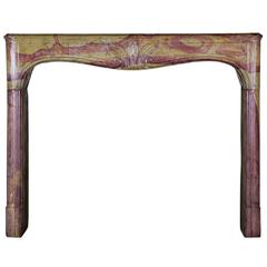18th Century Regency Antique Fireplace Mantel in Bicolor Hard Stone 12
