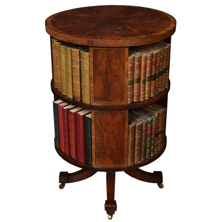 Edwardian Circular Revolving Bookcase at 1stDibs