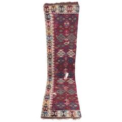 Antique Mid-19th Century Turkish Anatolian Kilim Fragment from Aleppo