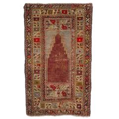 Central Anatolian Turkish Prayer Rug from the End of the 19th Century