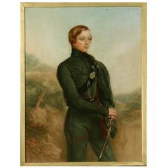 Oil Painting of an Officer of the Rifle Brigade
