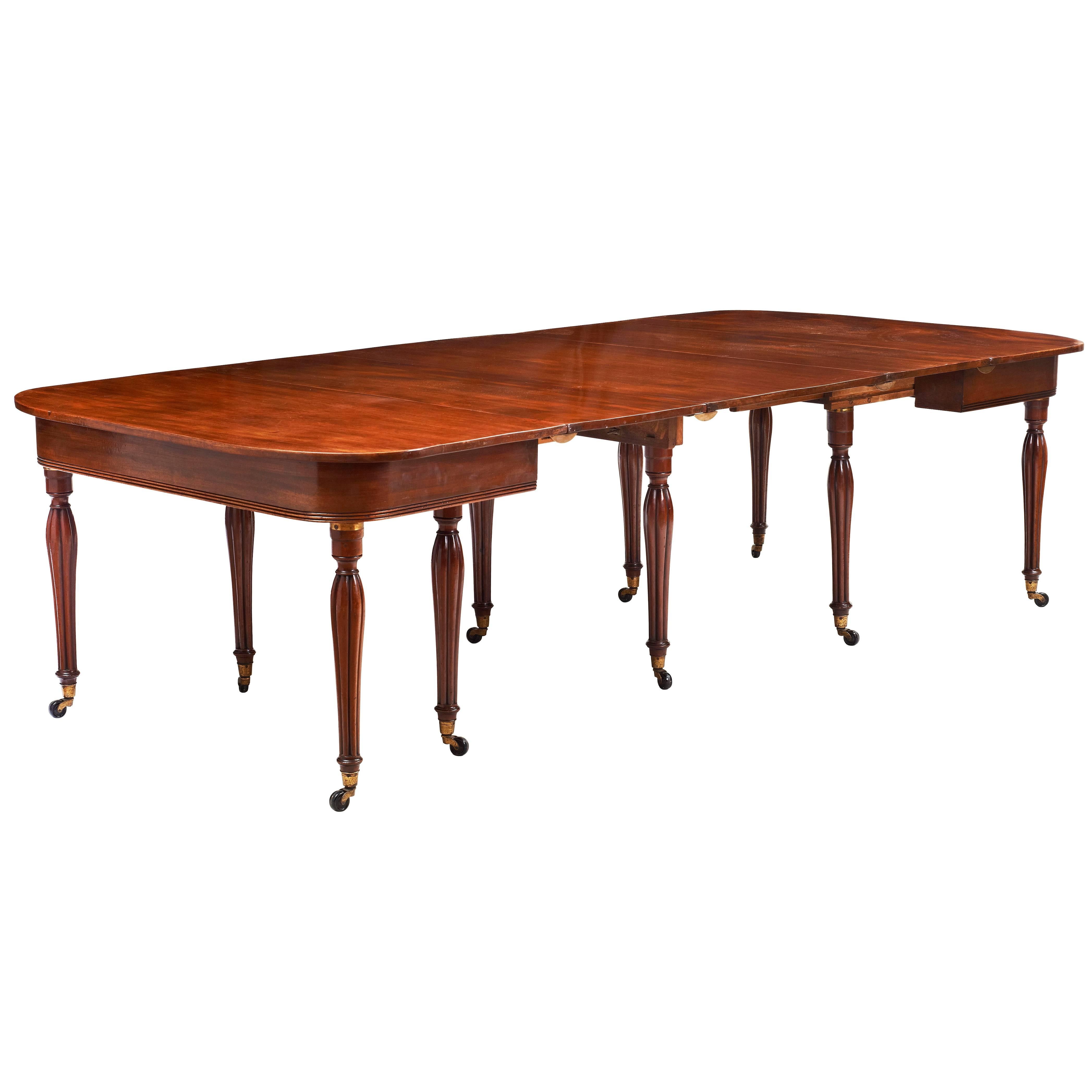 Campaign Imperial Dining Table by Butler For Sale
