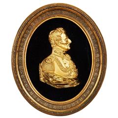 Gilt Bronze Plaque of Wellington in Profile 