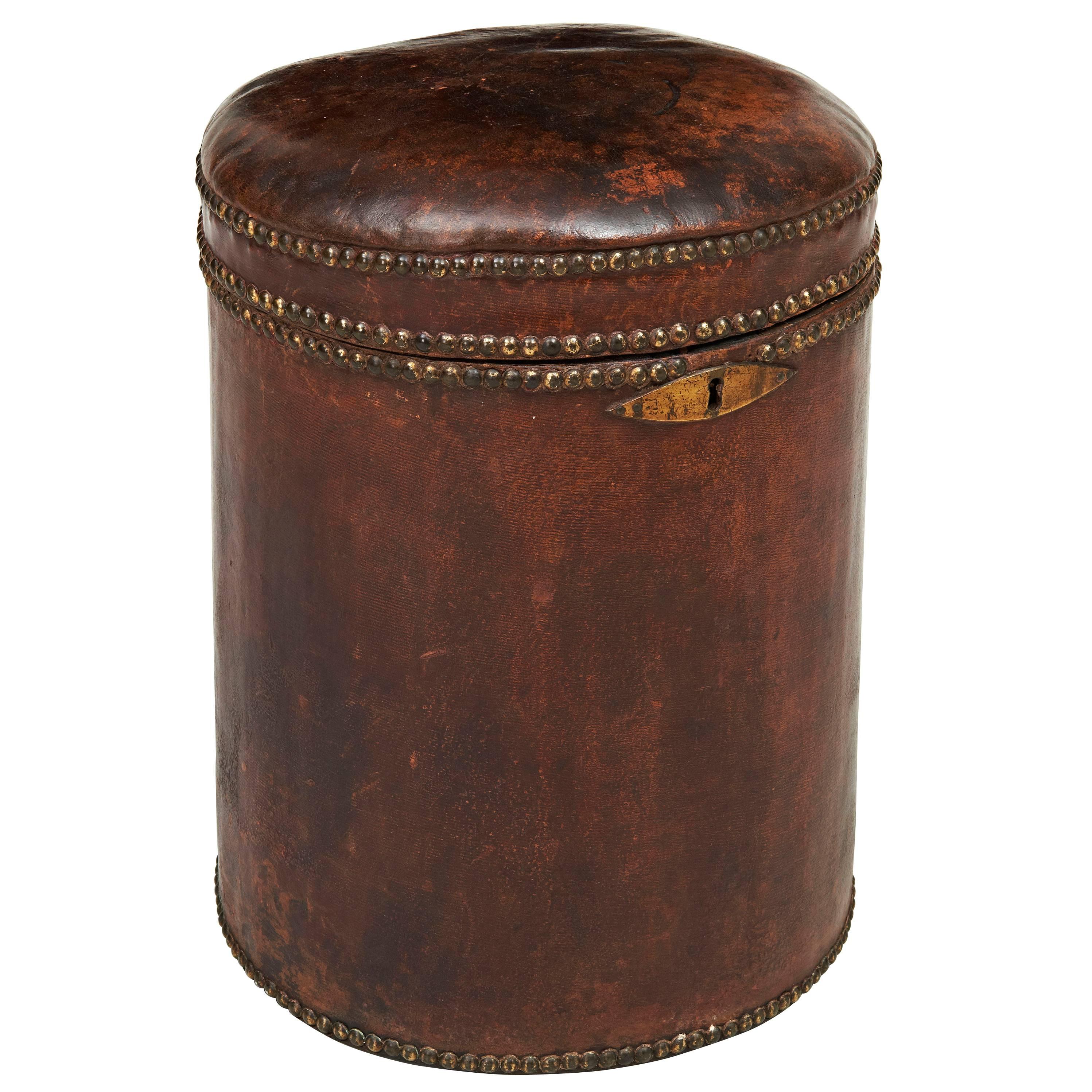 Leather Stool Trunk by William Eyre