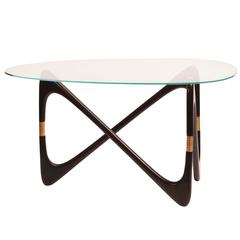 1950s Italian Triangular Coffee Table Attributed to Cesare Lacca