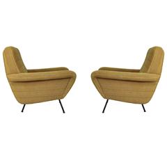 Pair of Armchairs Model 830 by Gianfranco Frattini, Cassina 1955