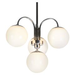 Glass Globe Chandelier, German 1930s