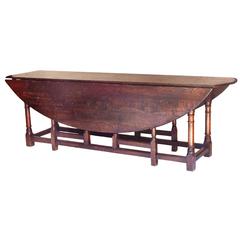 English Drop-Leaf Gate Leg Table, circa 1880