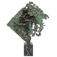 Brutalist Bronze Sculpture by William Bowie
