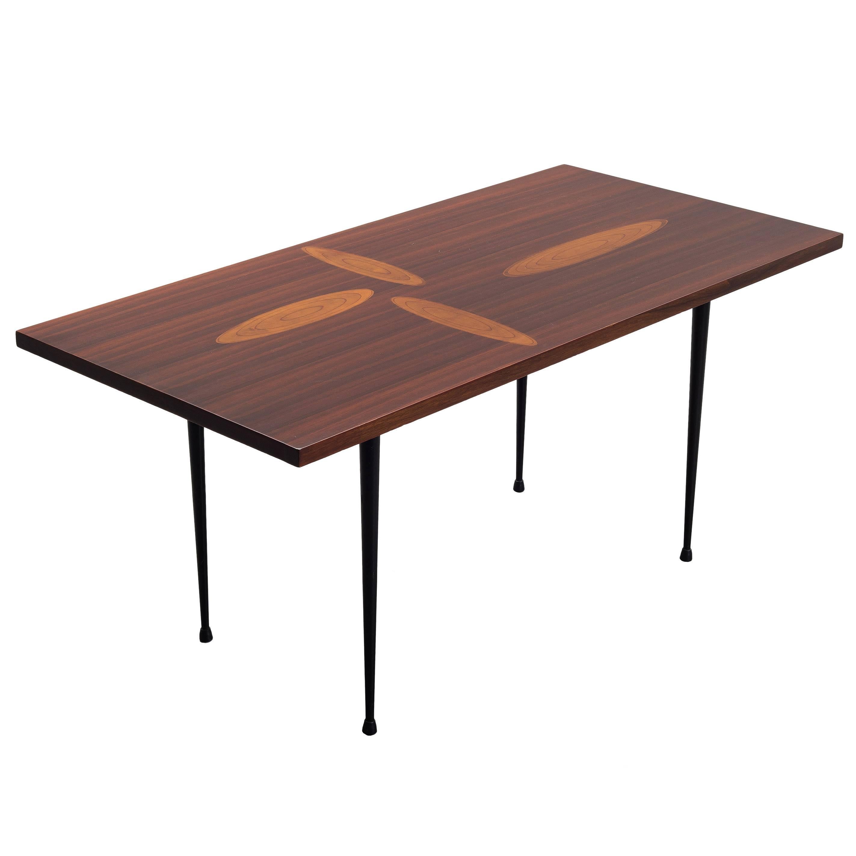 Table basse en bois exotique de Tapio Wirkkala en vente
