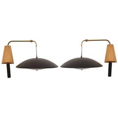 Pair of Wall-Mounted Lamps by Gerald Thurston for Lightolier