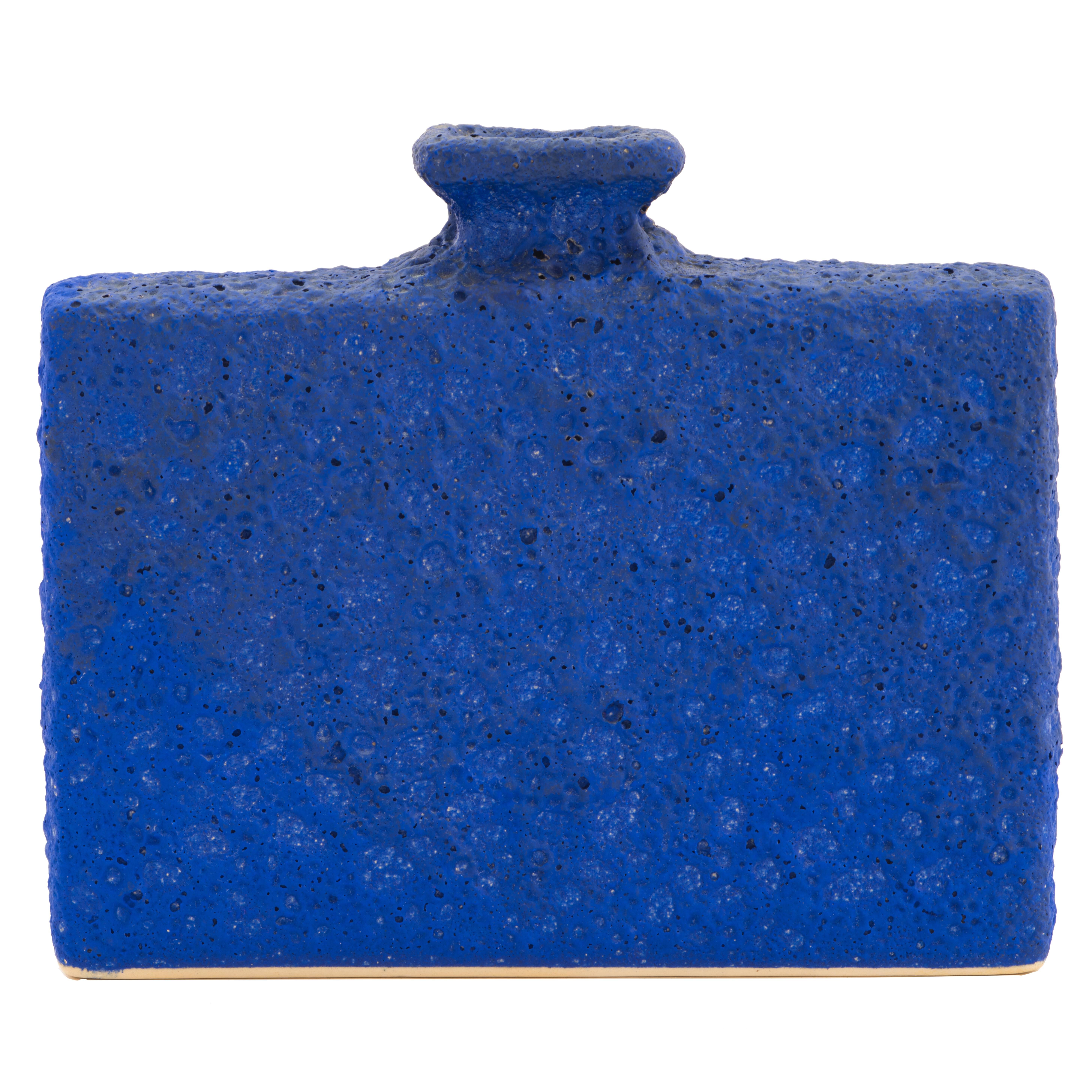 1960s West German Volcanic Glaze Vase as Tribute to Yves Klein