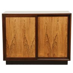 Mahogany and Bleached Rosewood Two-Door Credenza by Harvey Probber