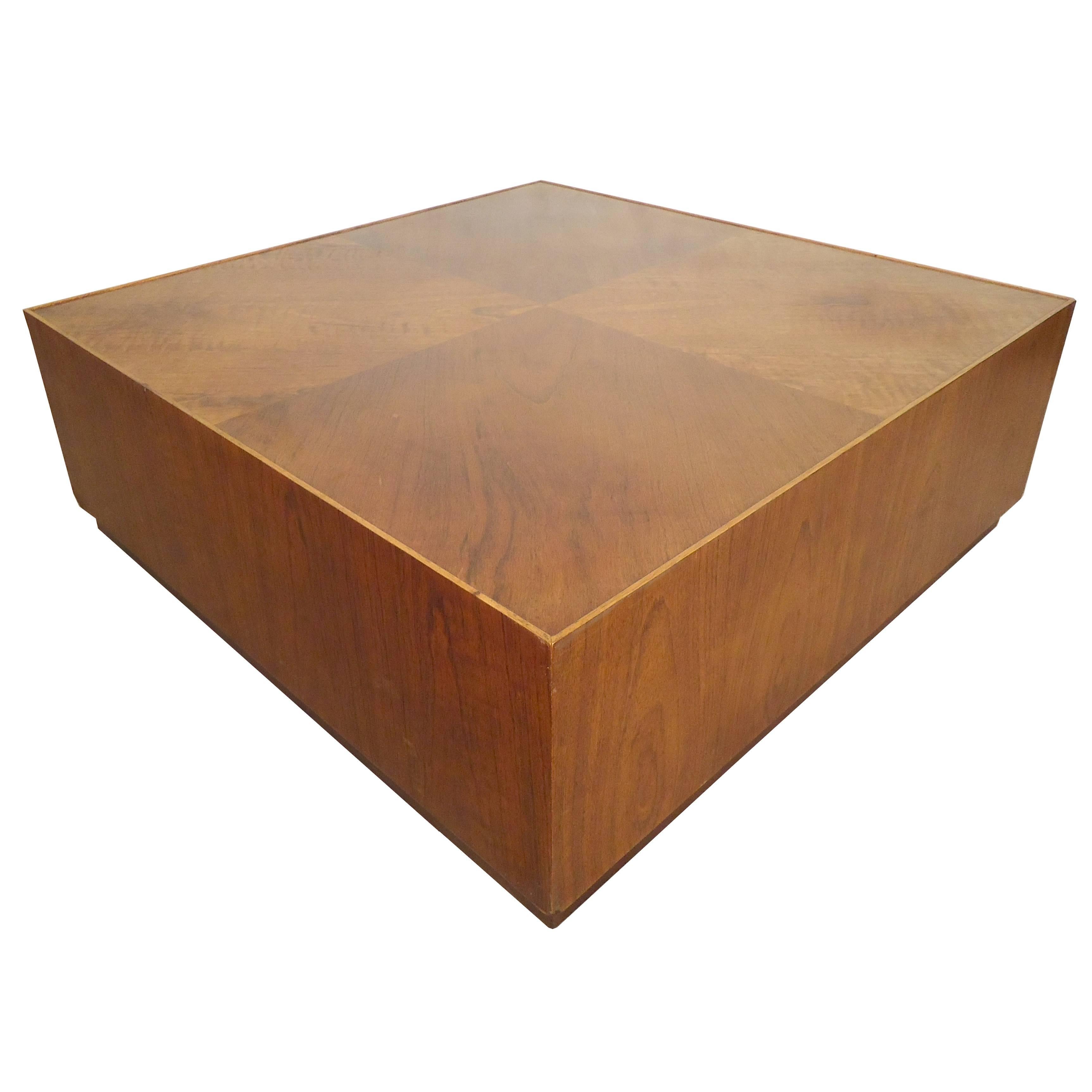 Unique Square Coffee Table on Casters For Sale at 1stDibs square