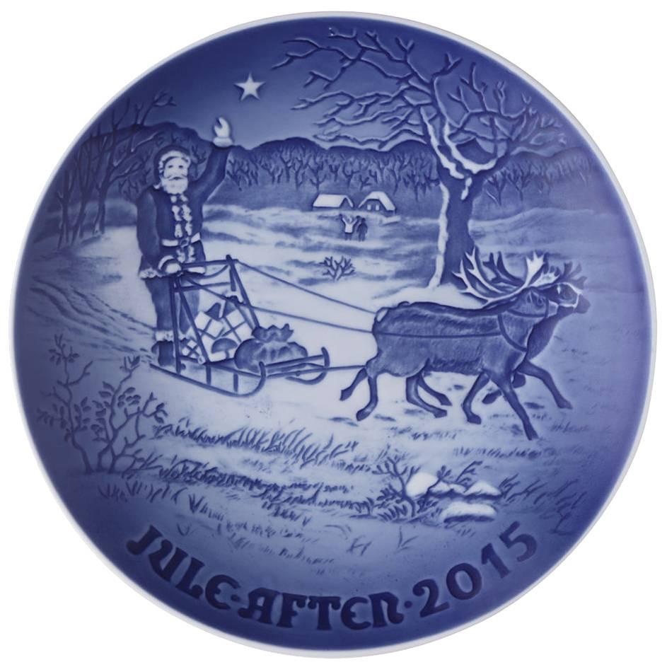 New 2015 Bing & Grondahl B&G Christmas Plate New in Box in Stock Santa Sleigh