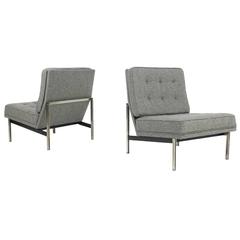 Pair of Florence Knoll Parallel Bar Lounge Chairs, 1959, Mid-Century Modern