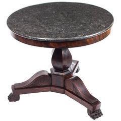Antique French Charles X Marble-Topped Occasional Centre Table