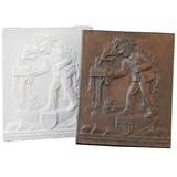 „“Mailman“, seltene und wichtige WPA-Maquette und Bronze von Rudolf Henn