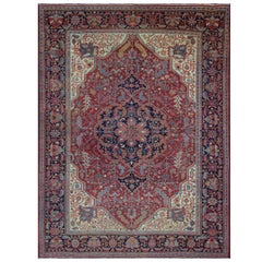 Antique Persian Heriz Carpet, 9'3" x 12'1"