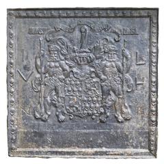 Magnificent French Coat of Arms Fireback, Dated 1608