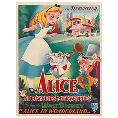 Vintage Alice in Wonderland / Alice Au Pays Des Merveilles Film Moster