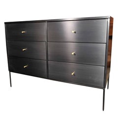 Paul McCobb Six-Drawer Planner Group Dresser on Iron Base