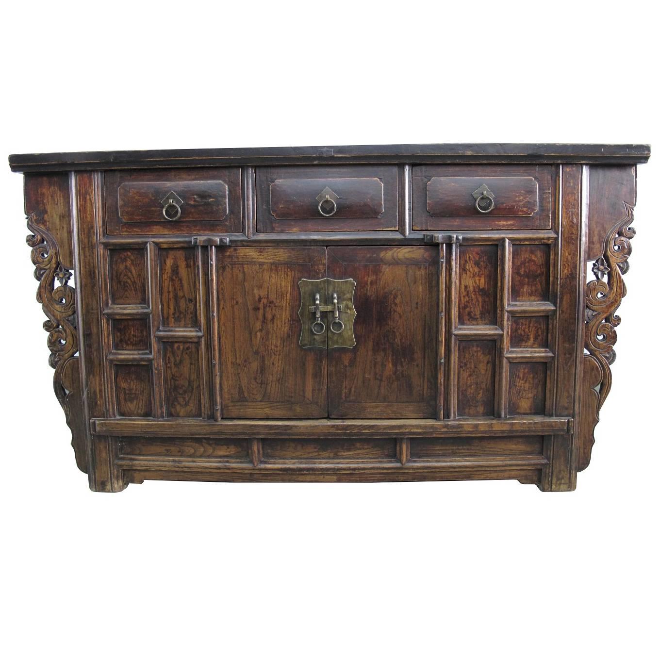 18th Century Chinese Elmwood Coffer For Sale