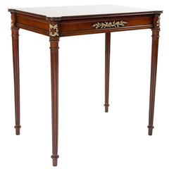 Quality Antique French Parquetry-Topped Table