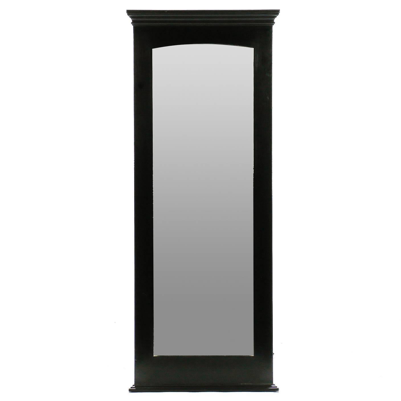 Tall Neoclassical Ebonized Mirror