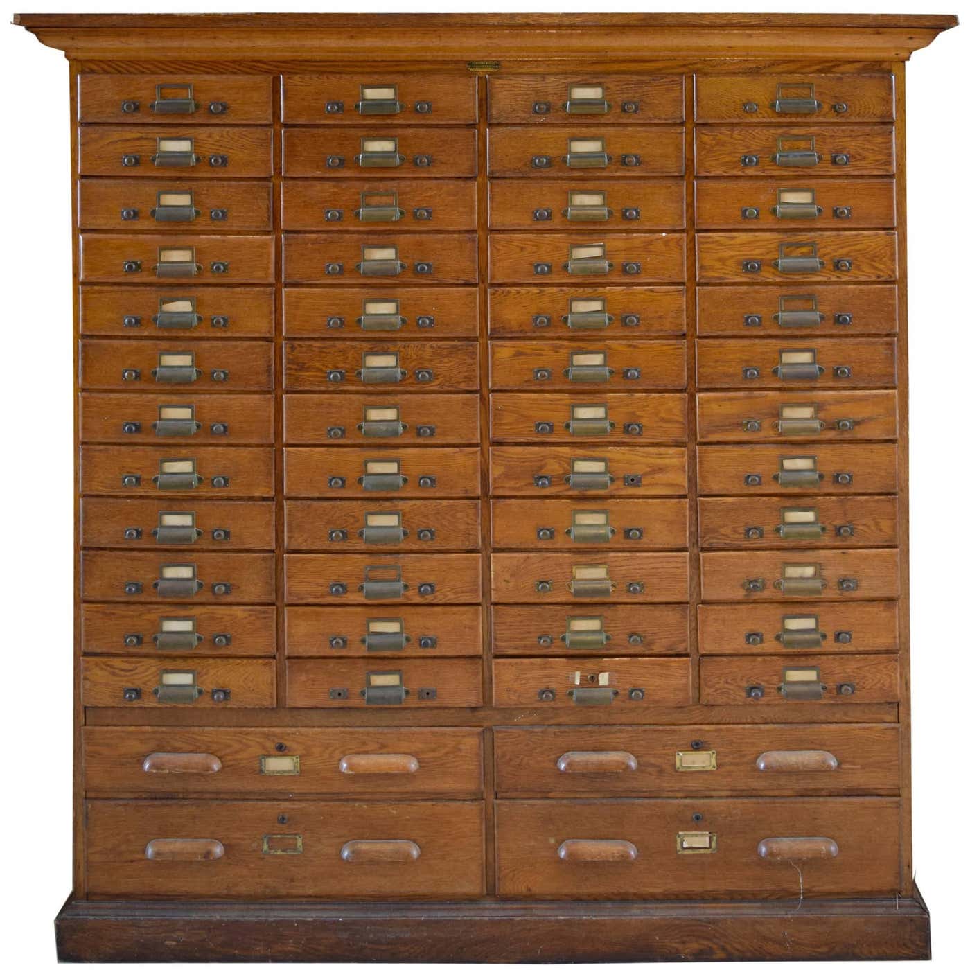 American Oak MultiDrawer Card Catalog at 1stDibs card catalog for