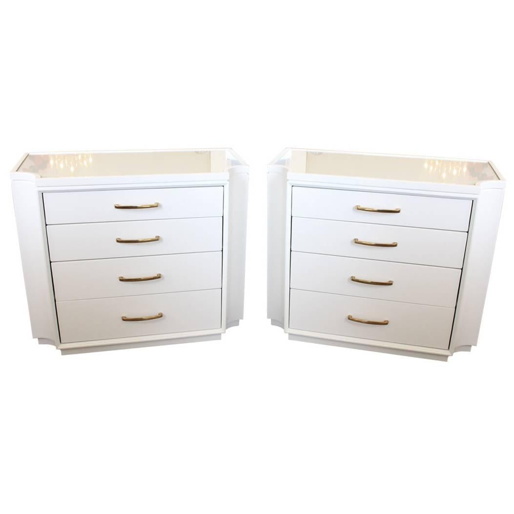 Pair of Newly Lacquered Bachelor Chests by Bernhardt