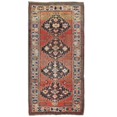 Antique Kazak Wide Runner with Geometric Design