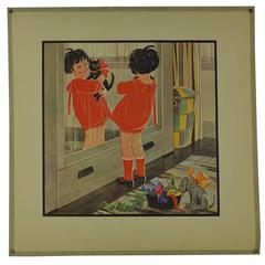Vintage Educational School Poster 1930s, The Mirror