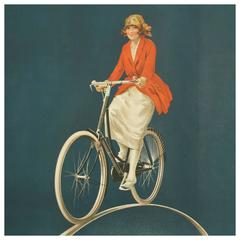Antique Raleigh Bicycle Poster