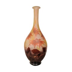 Vase von Daum Nancy im französischen Art déco-Stil