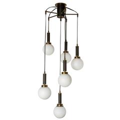1950s Stilnovo Six-Globe Chandelier