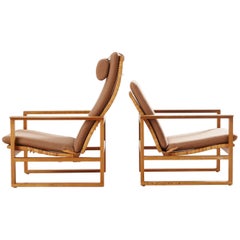 Borge Mogensen Scandinavian Mid-Century Oak Armchairs