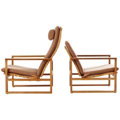 Borge Mogensen Scandinavian Mid-Century Oak Armchairs 4