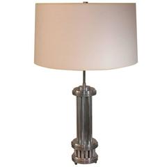 American Aluminum Machine Art Deco Table Lamp